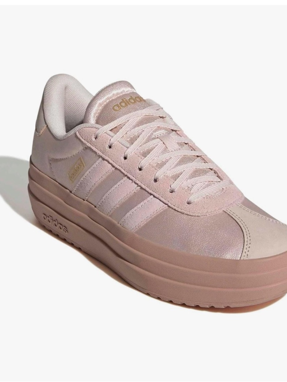 adidas Women’s Platform Sneaker in Light Pink- VL court bold